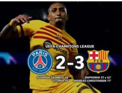 Liga Champios, Barcelona Gulung PSG 3-2