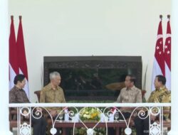 Didampingi Prabowo, Presiden Jokowi Terima Kunjungan PM Singapura