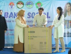Peringati Hari Kartini, Hardiknas dan Harkitnas 2024, Penasehat DWP Kemenpora Salurkan Bakti Sosial Kursi Roda di SLB YDBA Purwakarta
