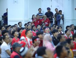 Masyarakat Antusias Ramaikan Nobar Timnas Indonesia U-23 Kontra Guinea U-23 di Kemenpora