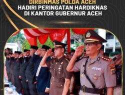 Dirbinmas Polda Aceh, Hadiri Peringatan Hardiknas di Kantor Gubernur Aceh