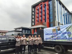 Kapolda Sumsel Kirimkan Bantuan Sembako Bagi Masyarakat Korban Banjir OKU