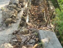 Proyek TPT di Jalan Poros Desa Jatimulya – Ranjikulon, Ambruk