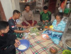 Anggota Satgas TMMD Ke 120 Kodim 0726/Sukohajo Bantu Siapkan Makan Siang