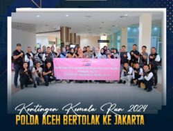 Kontingen Kemala Run 2024 Polda Aceh Bertolak ke Jakarta