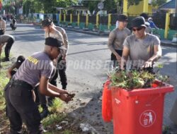 Sambut Hari Bhayangkara ke 78, Polres Bireuen Gelar Gotong Royong Bersama TNI Dan Masyarakat