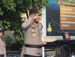 Kapolres Majalengka Pimpin Upacara Laporan Kenaikan Pangkat Pengabdian Personel Polres Majalengka