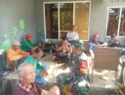 Babinsa Gotong Royong Bersama Warga Desa Lemah Ireng