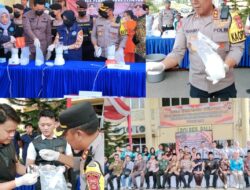 Polres PALI Polda Sumsel, Gelar Kegiatan Pemusnahan Barang Bukti.