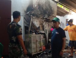 Ditinggak Pemiliknya, Rumah di Cidenok Hangus Terbakar.