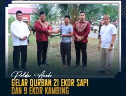 Polda Aceh, Gelar Qurban 21 Ekor Sapi dan 9 Ekor Kambing.