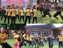 Polres Muara Enim Gelar Olahraga Bersama dalam rangka Hari Bhayangkara ke-78