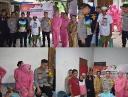 Kapolres Muara Enim Door to Door Berikan Kursi Roda dan tongkat Penyanggak Kepada Disabilitas