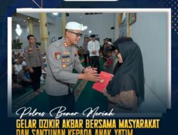 Polres Bener Meriah, Gelar Dzikir Akbar Bersama Masyarakat dan Santunan kepada Anak Yatim.