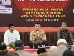 Doa Bersama dan Tausiah Meriahkan HUT Bhayangkara ke-78 di Polres Lhokseumawe