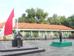 Prajurit dan PNS TNI AD Kodim Majalengka Laksanakan Upacara Bendera