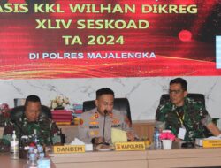 Kapolres Majalengka Sambut Kunjungan Pasis Dikreg LXIV Seskoad Tahun 2024