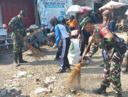Kodim Boyolali Karya Bakti di Dua Pasar Tradisional Sekaligus
