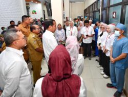 Presiden Joko Widodo, Kunjungi RSUD Bob Bazar Kabupaten Lampung Selatan.