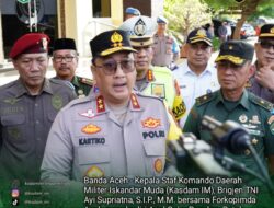 Kasdam IM Hadiri Apel Gelar Pasukan Patuh Seulawah 2024 di Polda Aceh