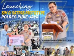 Peluncuran SIM C1 Perdana Se-Sumatera, Kapolres Pidie Jaya Sambut Kapolda di Satpas Prototype