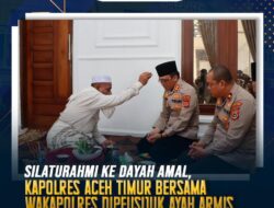 Silaturahmi ke Dayah Amal, Kapolres Aceh Timur bersama Wakapolres Dipeusijuk Ayah Armis.