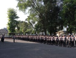 Polres Majalengka Gelar Apel Kesiapan Pengamanan Audiensi Pengusaha dan Buruh Tambang Galian C