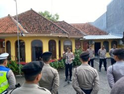 Kabag SDM Polres Majalengka Pimpin Apel Kesiapan Pengamanan Aksi Unras di Kantor Bawaslu