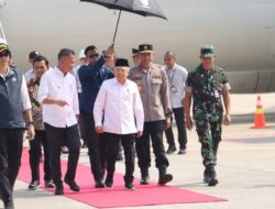 Kapolres Majalengka Sambut Kedatangan Wakil Presiden RI di Bandara Kertajati