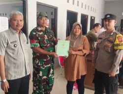 Polsek Kadipaten Hadiri Penyerahan Sertipikat Tanah Program PTSL-PM di Desa Heuleut
