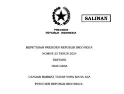 Keppres Nomor 23 Tahun 2024, 15 Januari sebagai Hari Desa.