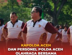 Kapolda Aceh dan Personil Polda Aceh Olahraga Bersama