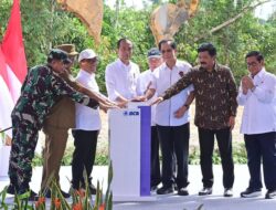 Presiden Joko Widodo, Lakukan Peletakan Batu Pertama (Groundbreaking) Pembangunan Nusantara International Convention Center and Hotel di IKN.