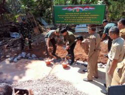 Dandim Boyolali Meletakkan Batu Pertama Program RTLH Anggota Veteran