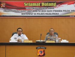 Wakapolres Majalengka Sambut Tim Itwasda Polda Jabar untuk Evaluasi Aset BMN TA 2024