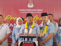 KPU Majalengka, Terima Pendaftaran Cabup Cawabup Pasangan Eman Suherman – Dena Muhamad Ramdhan.
