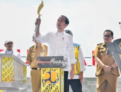 Presiden Joko Widodo, Resmikan Bendungan Leuwikeris di Tasikmalaya.