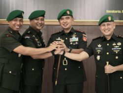 Letkol Yoga Serahkan Tongkat Komando Kodim 0725/Sragen Kepada Letkol Ricky
