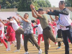 Pererat Tali Silaturahmi, Dandim Majalengka Laksanakan Senam Bersama di Yonif 321 GT Kostrad
