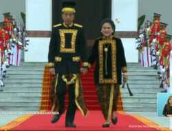 Pimpin Upacara HUT RI di IKN, Presiden-Ibu Negara Kenakan Baju Adat Kustin