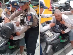 Sigap, Personel Ditlantas PMJ Tolong Pemotor Nyaris Pingsan di Semanggi