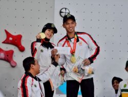 Pasangan Alfian-Berthdigna Dulang Emas Ketiga Jateng di Panjat Tebing PON XXI Aceh-Sumut 2024