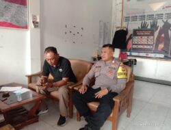 Bhabinkamtibmas Polsek Cikijing Koordinasi dengan PPK untuk Aman Pilkada 2024