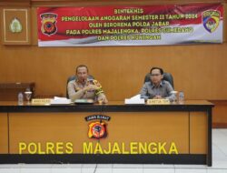 Wakapolres Majalengka Sambut Tim Binteknis Pengelolaan Anggaran Semester II Tahun 2024 di Aula Kanya Wasistha