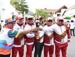 Kapolres Bireuen Sambut Kedatangan Kirab Api PON XXI Aceh – Sumut 2024