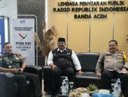 Pangdam Iskandar Muda Bersama Pj. Gubernur Aceh Drs Safrizal ZA MSi dan Kapolda Aceh Jadi Narasumber Dialog Persiapan PON XXI Aceh-Sumut di RRI Banda Aceh.