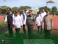 Pangdam IM Bersama Pj. Gubernur dan Wakapolda Aceh Sambut Menko PMK untuk Tinjau Kesiapan Sarana PON XXI Aceh-Sumut.