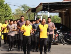 Wakapolres Majalengka Pimpin Apel Pagi dan Olahraga Bersama di Mapolres Majalengka