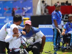 Pasangan Sumiarti/Tri Nur Solichin Sumbang Emas untuk Jawa Tengah Lewat Cabor Para Panahan di Peparnas XVII Solo 2024