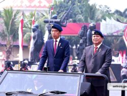 Presiden Joko Widodo, Hadiri Apel Kesiapan Pengamanan Pelantikan Presiden dan Wakil Presiden Tahun 2024 di Mako Brimob Polri.